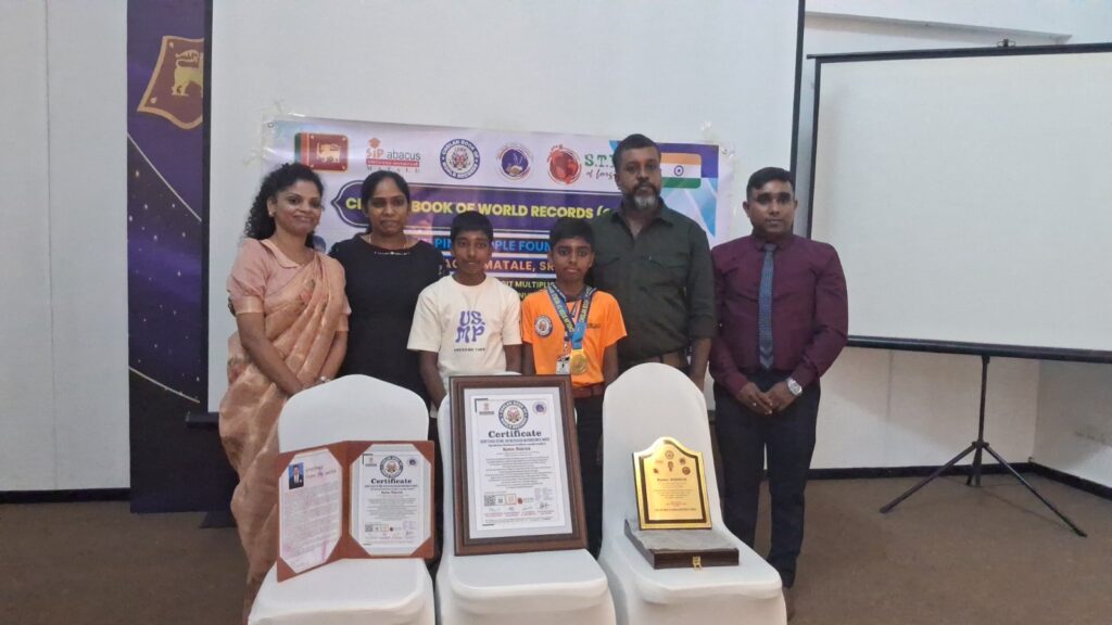 cholan world record by abacus student in matale 5582